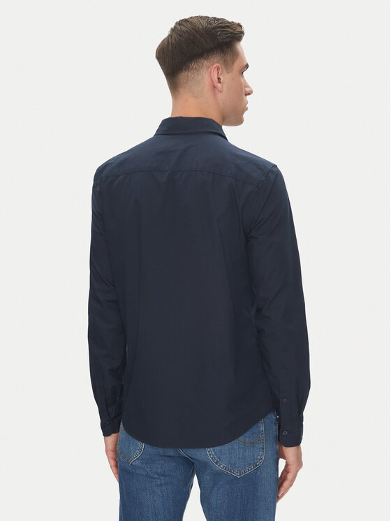 Mustang Mustang Koszula Canton 1016238 Granatowy Slim Fit
