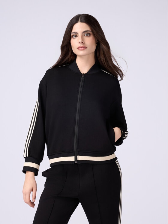 Oltre Oltre Bluza G952J004218N0Z3 Czarny Cropp Fit