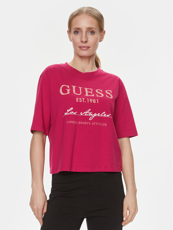 Guess Tricou V4RI01 I3Z14 Violet Boxy Fit