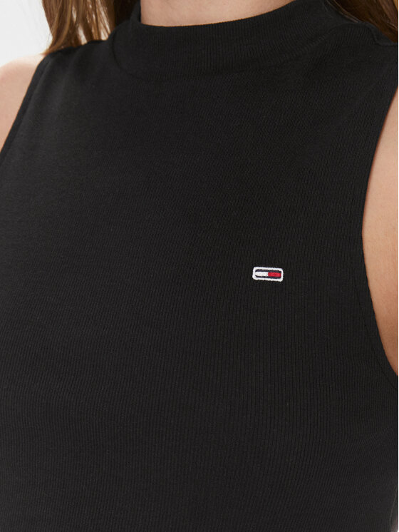 Tommy Jeans Tommy Jeans Top DW0DW17533 Negru Regular Fit