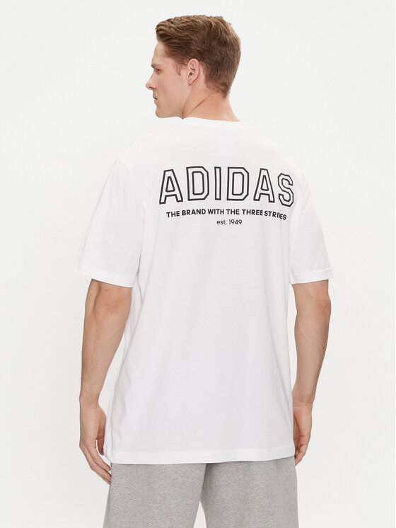 adidas adidas T-shirt IR8364 Bijela Loose Fit