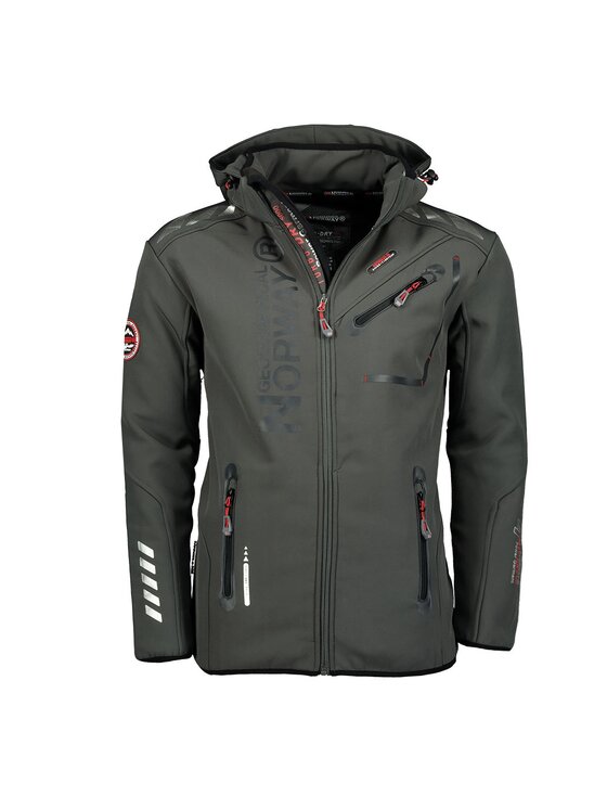 Geographical Norway Geographical Norway Kurtka softshell WW1975H/GN/Dark Grey / Black Szary Regular Fit