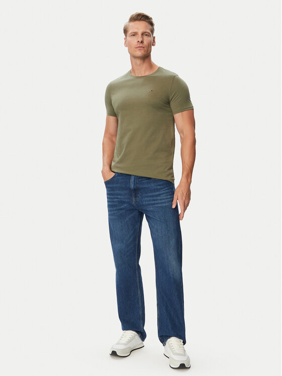Tommy Jeans Tommy Jeans T-Shirt DM0DM04411 Grün Slim Fit