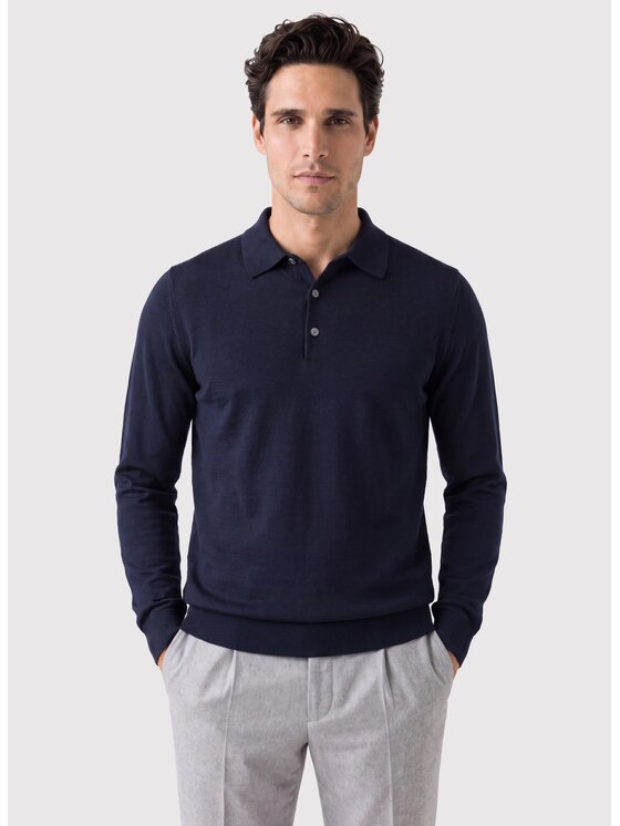 Pako Lorente Pako Lorente Sweter P26WF-2X-007 Granatowy Classic Fit