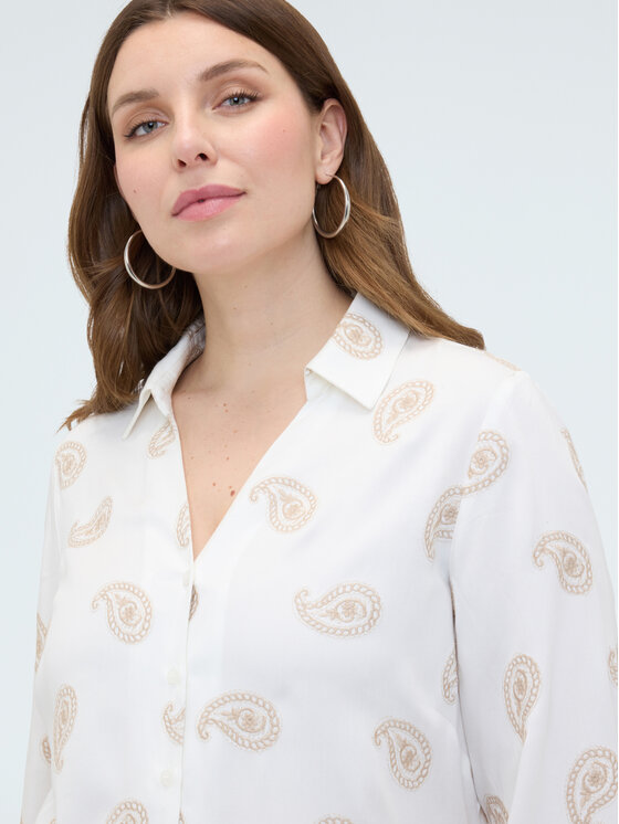 Fiorella Rubino Fiorella Rubino Koszula 5044T001447N011 Biały Boxy Fit