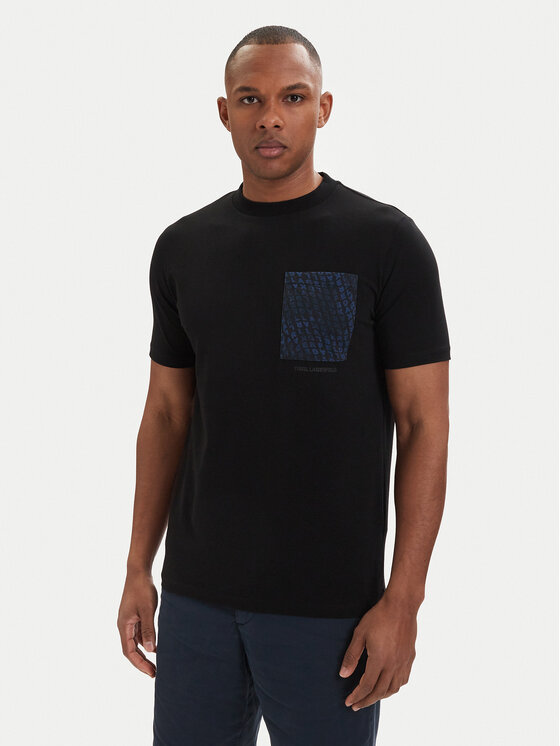 KARL LAGERFELD Tricou 755044 562221 Negru Regular Fit