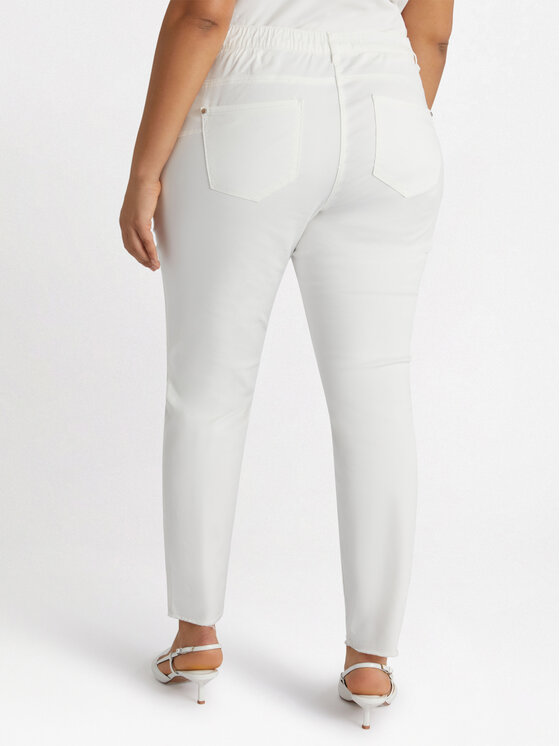 Fiorella Rubino Fiorella Rubino Pantaloni di tessuto P719T004809N011 Bianco Skin Fit