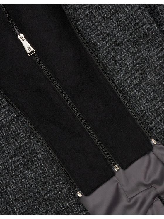Borgio Borgio Płaszcz zimowy sorianello_c Czarny Slim Fit