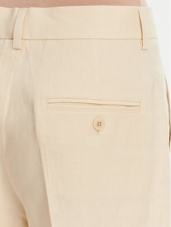 Weekend Max Mara Weekend Max Mara Szövet nadrág Malizia 2515131052 Ekru Regular Fit