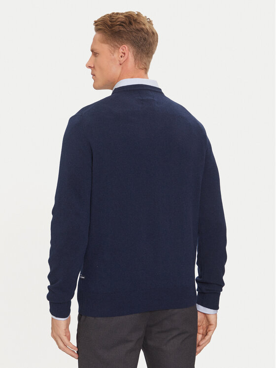 La Martina La Martina Sweter ZMS024 YW106 Granatowy Regular Fit