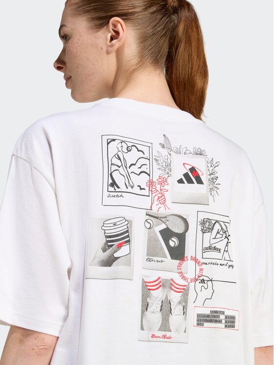 adidas adidas T-Shirt 158838 Biały Oversize