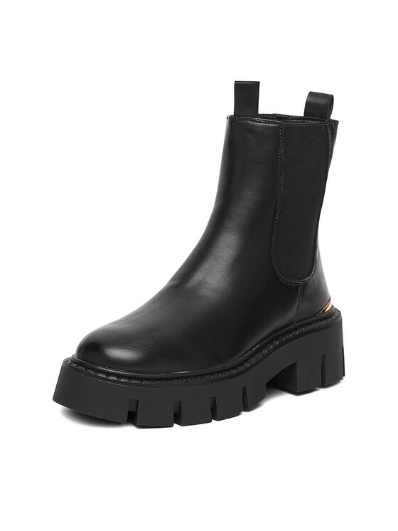 DeeZee DeeZee Kotníková obuv s elastickým prvkem 24249-1 Černá