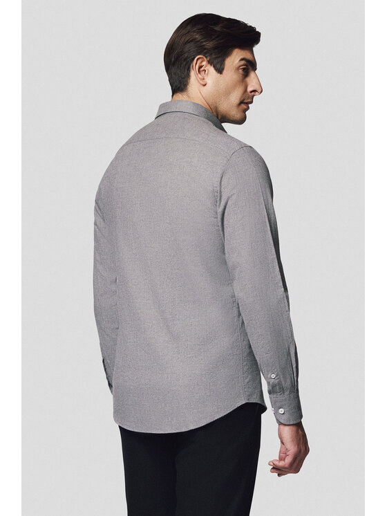 Lancerto Lancerto Koszula Elin KO073224000012 Szary Slim Fit