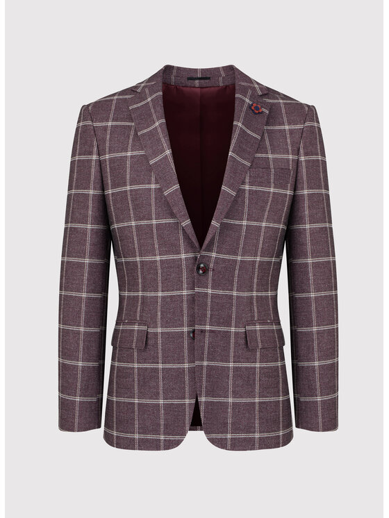 Pako Lorente Pako Lorente Marynarka P22WF-3X-006 Bordowy Slim Fit