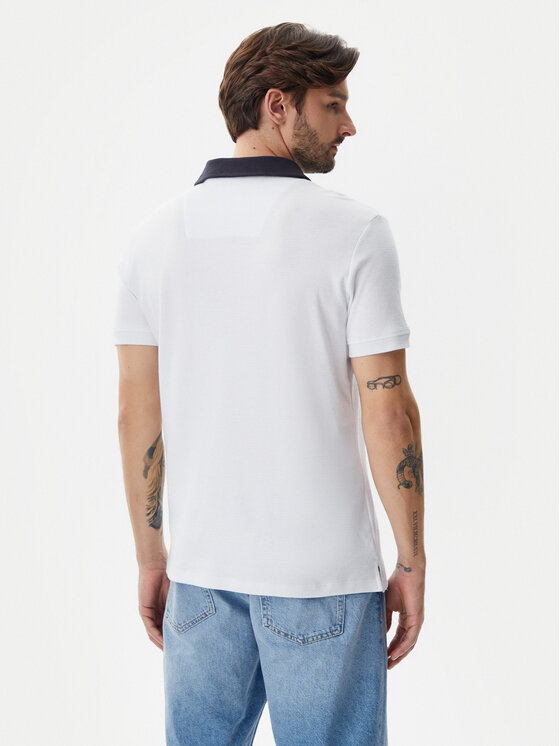 Guess Guess Tricou polo F5GP01 KC5Y1 Alb Regular Fit