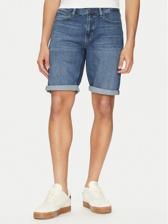 Calvin Klein Calvin Klein Pantaloni scurți de blugi K10K114075 Albastru Slim Fit