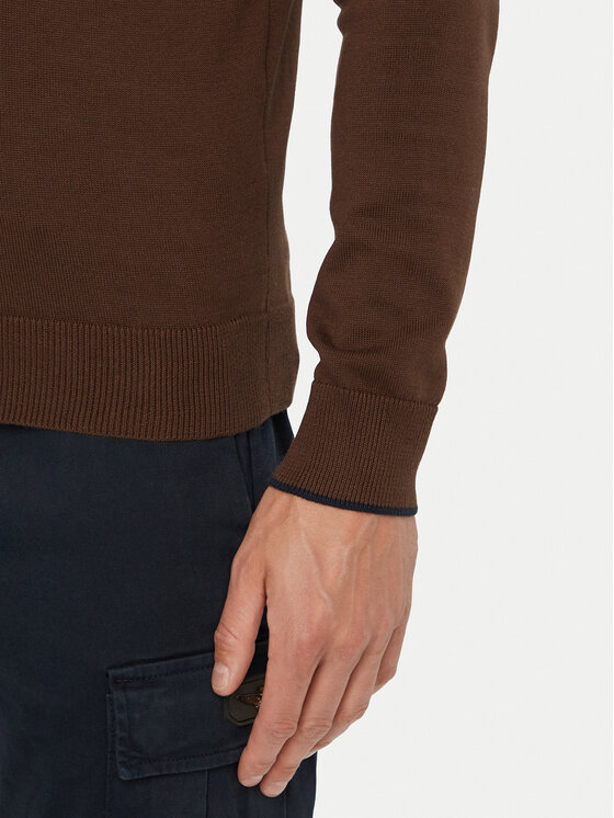 Aeronautica Militare Aeronautica Militare Sweter 262MA1670UL00506 Brązowy Regular Fit