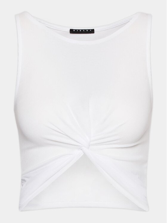 Sisley Sisley Marškinėliai 3FPZLH00I Balta Regular Fit