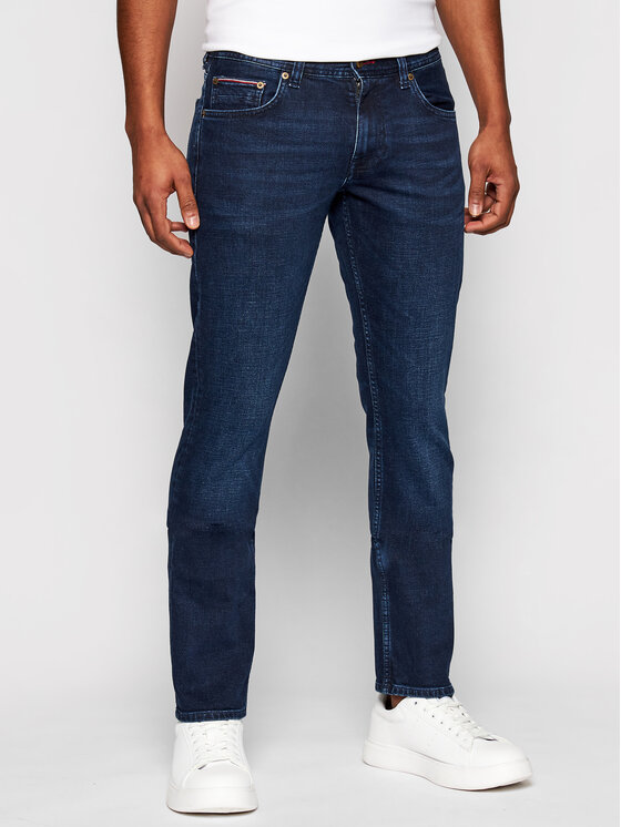 Tommy Hilfiger Džinsai Core Denton MW0MW15596 Tamsiai mėlyna Straight Fit •  Modivo.lt