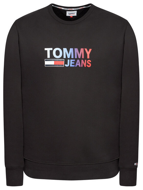 Tommy Jeans Bluză Tjm Ombre Corp Logo Crew DM0DM10202 Negru Regular Fit •  Modivo.ro