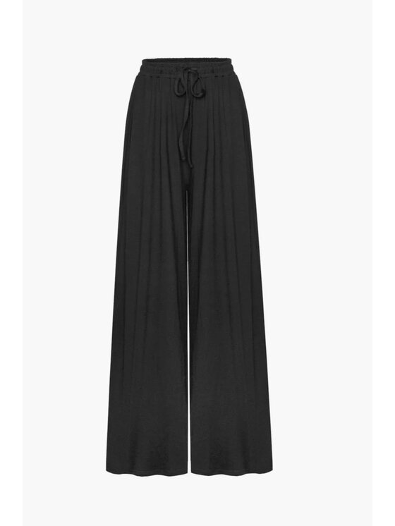Le Collet Le Collet Spodnie materiałowe TONIA Czarny Wide Leg