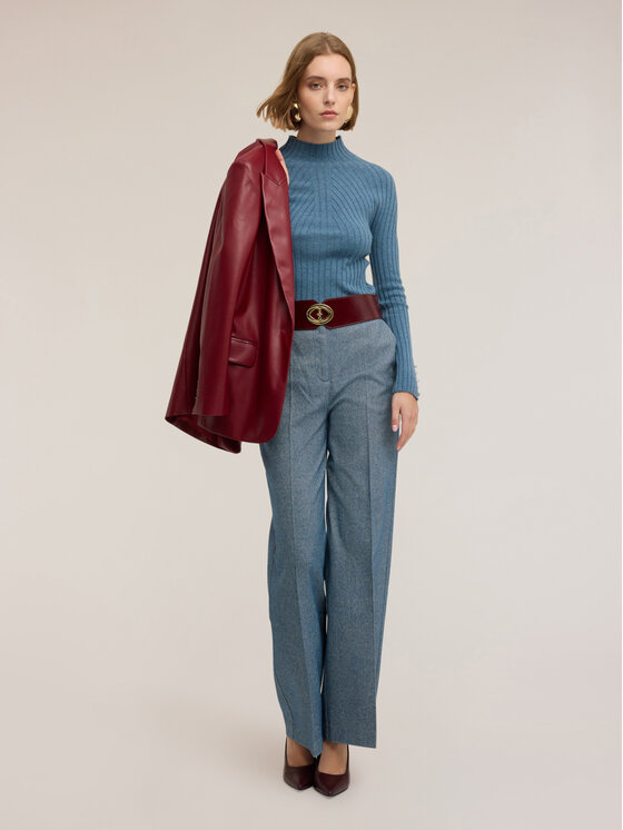 Motivi Motivi Pantaloni di tessuto P096Q204341N0R4 Turchese Over Fit