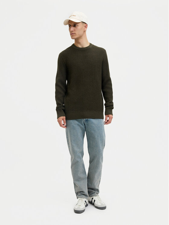 Jack & Jones Jack & Jones Svetr Global 12287594 Zelená Regular Fit