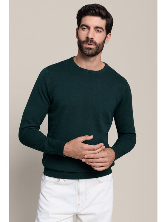 Lancerto Lancerto Sweter Christopher SW073226000034 Zielony Regular Fit