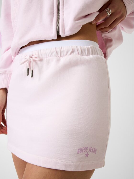 Guess Guess Spódnica mini 182181 Różowy Classic Fit