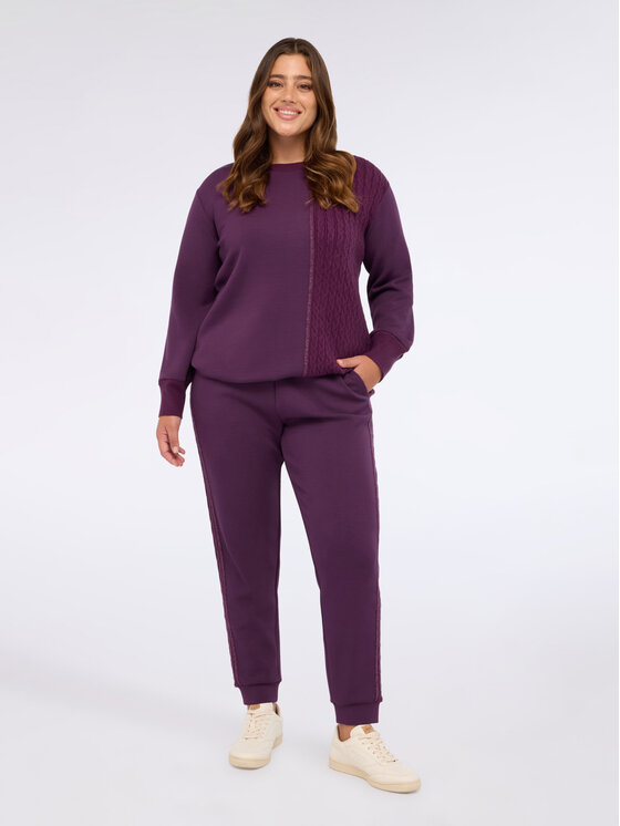 Fiorella Rubino Fiorella Rubino Pantaloni di tessuto P837L002231N039 Viola Regular Fit