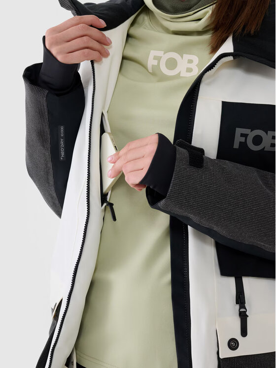 4F 4F Giacca da snowboard 4FWAW24TTJAF587-11S Bianco Regular Fit