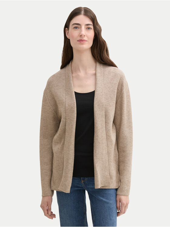 Tom Tailor Tom Tailor Kardigan 1042994 Bež Regular Fit