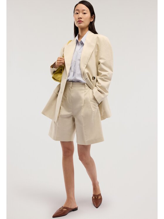 Trussardi Trussardi Szorty materiałowe P268A002348N002 Kremowy Regular Fit