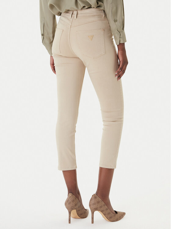 Guess Guess Jeans hlače W5GA91 W93CM Bež Skinny Fit