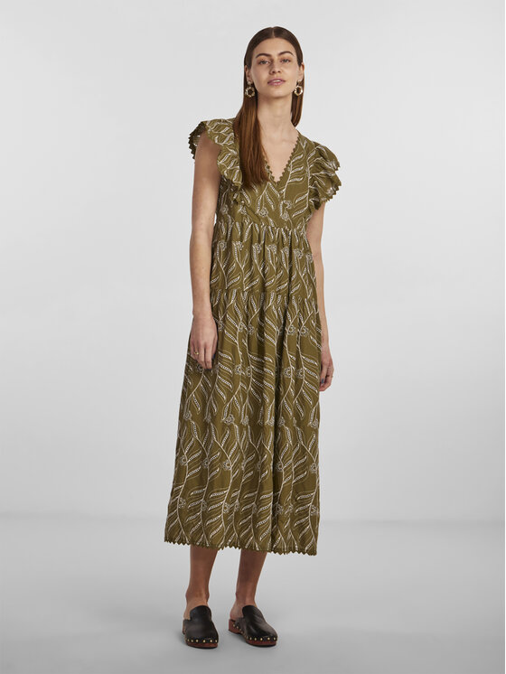 YAS YAS Kleid für den Alltag 26030117 Grün Regular Fit