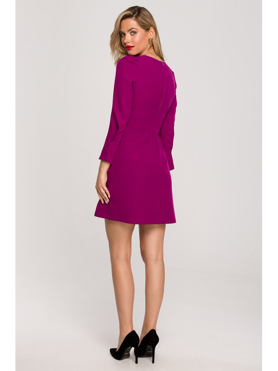 Makover Makover Sukienka wieczorowa K148 Fioletowy Ladies Fit