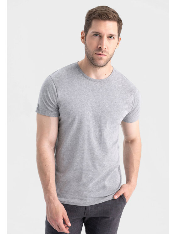 Volcano Volcano Komplet 2 t-shirtów T-CLONE Biały Slim Fit