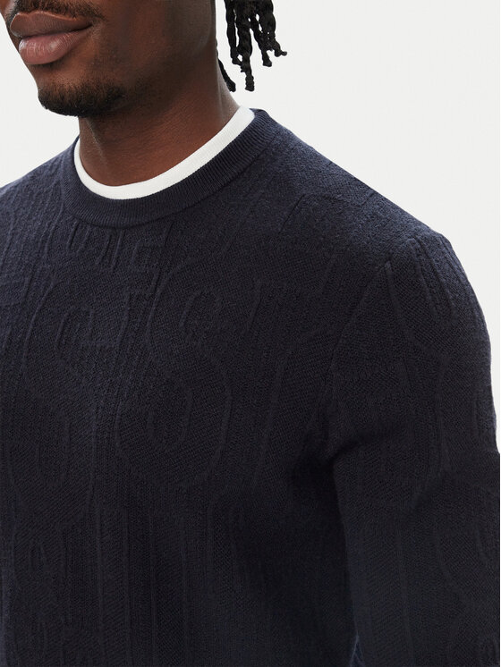 Guess Guess Svetr M6BR23 Z1373 Tmavomodrá Regular Fit