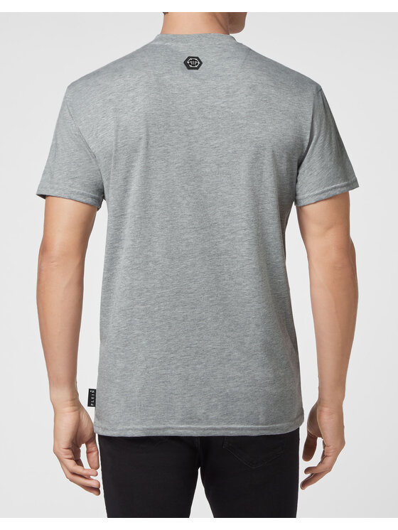 PHILIPP PLEIN PHILIPP PLEIN T-Shirt 439 Szary Regular Fit