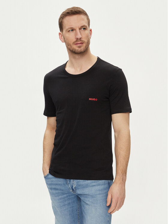 HUGO Hugo Súprava 3 tričiek 50493972 Čierna Regular Fit