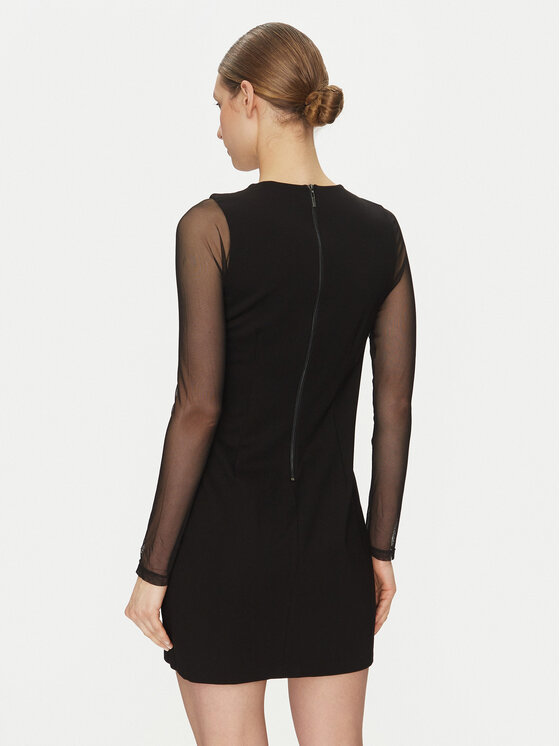 DKNY DKNY Koktejlové šaty DD4JBD29 Černá Regular Fit