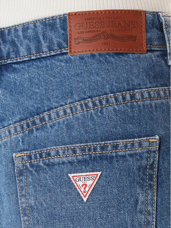 Guess Jeans Guess Jeans Pantaloni scurți de blugi W5GD0S D5O13 Albastru Regular Fit