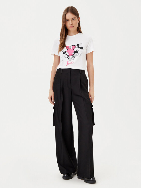 ONLY ONLY T-krekls Mickey 15317991 Balts Regular Fit