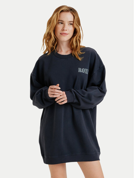 Roxy Roxy Pulóver Saturday Night Vibes ERJKD03540 Fekete Oversize