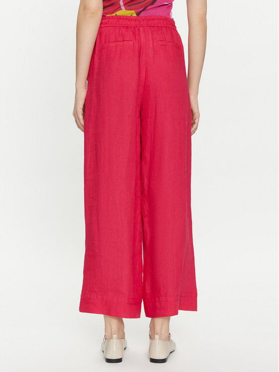 Marella Marella Kalhoty z materiálu Apogeo 2413131084 Růžová Relaxed Fit