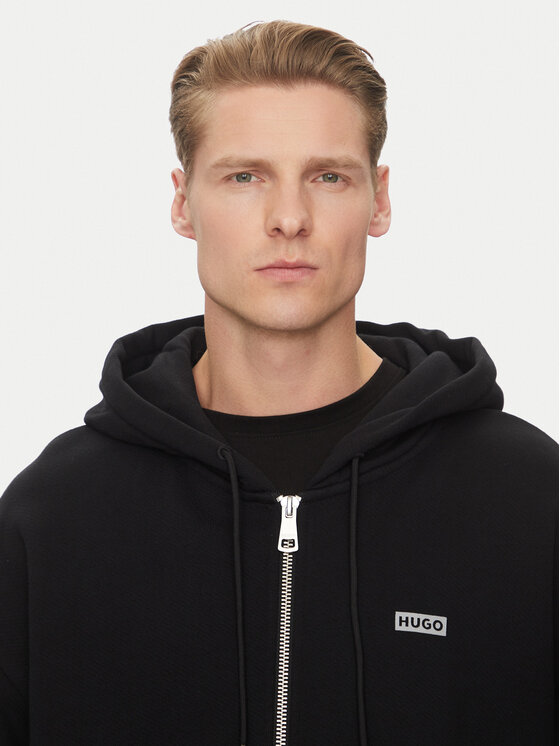 HUGO HUGO Світшот Nardimez 50520017 Чорний Loose Fit