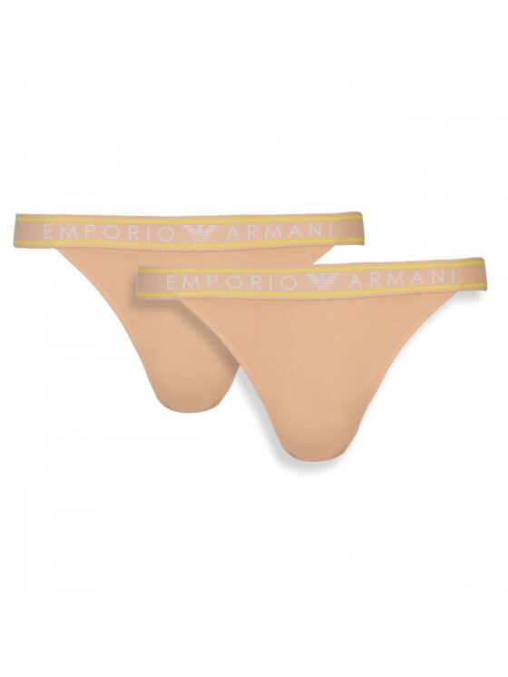 Emporio Armani Emporio Armani Komplet 2 par stringów 164522 3R227 Beżowy