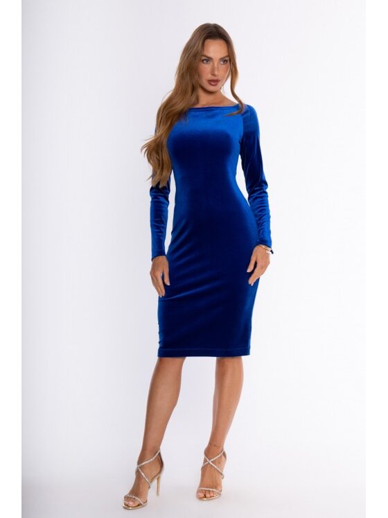 Made of Emotion Made of Emotion Večerní šaty M934 Modrá Modern Fit