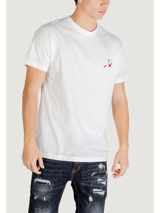 The Bomber The Bomber T-shirt Calciatore Bianco To Fit