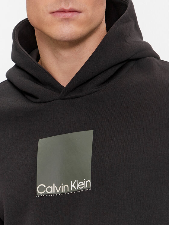 Calvin Klein Calvin Klein Μπλούζα Square Logo K10K111827 Μαύρο Regular Fit